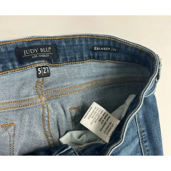 Judy Blue Jeans Mid-Rise Relaxed Fit Women's Dark Wash Curvy Size (5/27) - Picture 11 of 14